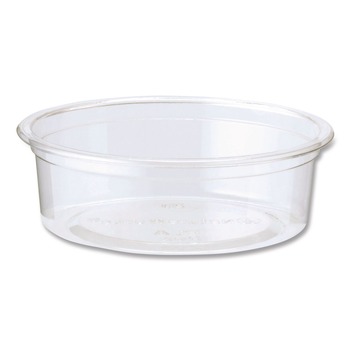 World Centric CPCS2SF 2 oz PLA Plastic Flat Style Cold Cups - Clear (2000/Carton)