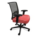 Office Chairs | HON HONCMZ1ACU67 16.5 in. to 21 in. Seat Height Supports Up to 275 lbs. Convergence Mid-Back Task Chair with Swivel-Tilt - Red Seat, Black Back/Base image number 2
