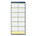 Clearance Center | House of Doolittle 3974 12-Month (Jan to Dec): 2026 60 in. x 26 in. Recycled Reversible Yearly Wall Planner - White/Blue/Yellow Sheets image number 1