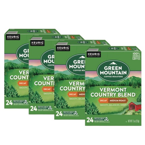 Coffee | Green Mountain Coffee 5000330141 Coffee K-Cups - Vermont Country Blend Decaf (96/Carton) image number 0