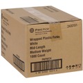 Cutlery | Pactiv Corp. FKFWCH Individually Wrapped Mediumweight Plastic Fieldware Cutlery Fork - White (1000/Carton) image number 1