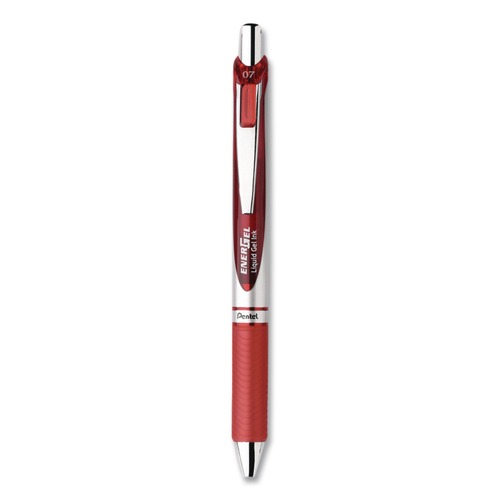 Pens | Pentel BL77-B 0.7 mm EnerGel RTX Gel Pen - Medium/Red Ink/Red/Gray Barrel image number 0