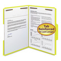 File Folders | Smead 12940 0.75 in. Expansion 2 Fasteners Letter Size Top Tab Colored Fastener Folders - Yellow Exterior (50/Box) image number 4