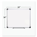 White Boards | MasterVision CR0601170MV 24 in. x 36 in. Aluminum Frame Porcelain Value Dry Erase Board - White image number 3