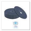 Cleaning & Janitorial Accessories | Boardwalk BWK4019HIP 19 in. Diameter High Performance Stripping Floor Pads - Black (5/Carton) image number 6