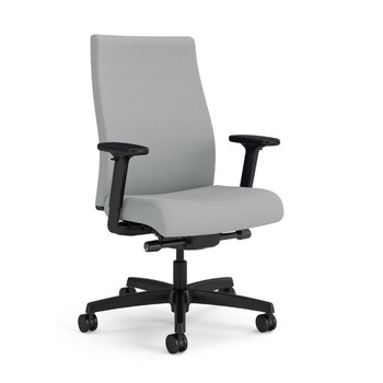 HON HONI2U2ASX39NTK Ignition 2.0 17 in. to 21.5 in. Seat Height Vinyl Upholstered Mid-Back Task Chair - Flint Seat/Back/Black Base