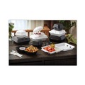 Food Trays, Containers, and Lids | Pactiv Corp. YTD19903ECON 3 Compartment 9.13 in. x 9 in. x 3.25 in. Dual Tab Lock Economy Foam Hinged Lid Containers - White (150/Carton) image number 5