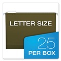 File Folders | Pendaflex 04152X2 1/5-Cut Tabs 2 in. Capacity Letter Size Extra Capacity Reinforced Hanging File Folders with Box Bottom - Green (25/Box) image number 1