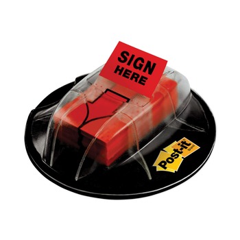 PAGE FLAGS | Post-it Flags 680-HVSHR Sign Here High Volume Flag Dispenser - Red (200/Pack)