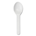 Cutlery | World Centric SP-CS-3 3 in. PLA Compostable Cutlery Tasting Spoon - White (3000/Carton) image number 0