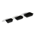 Food Trays, Containers, and Lids | GEN FCPP-BC-24RECT 7.48 in. x 5.03 in. x 2.48 in. 24 oz. Plastic Microwavable Food Container with Lid - Rectangular Black/Clear (150/Carton) image number 4