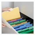 Back to School Sale | Universal UNV12306 1/3-Cut Assorted Tab Interior File Folders - Letter Size, Assorted Colors (100/Box) image number 3