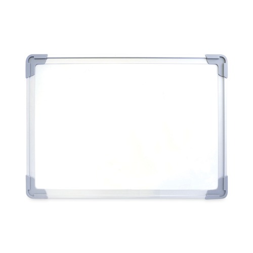 White Boards | Flipside 50000 18 in. x 12 in. Dual-Sided Desktop Dry Erase Board - White Surface, Satin Aluminum Frame image number 0