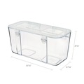 Boxes & Bins | Deflecto 29201CR 8.8 x 4 x 4.38 Stackable Caddy Organizer - Medium/White image number 4