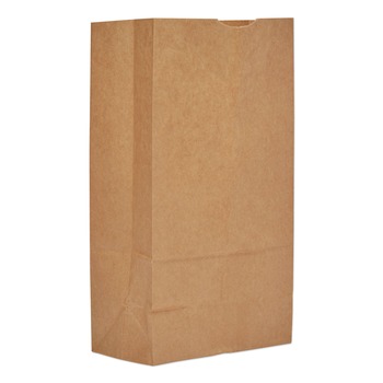 General 30912 #12 7.06 in. x 4.5 in. x 13.75 in. 57 lbs. Capacity Grocery Paper Bags - Krafts (1 Bundle)