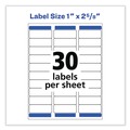Labels | Avery 06460 1 in. x 2.63 in. Inkjet/Laser Printers Removable Multi-Use Labels - White (750/Pack) image number 5