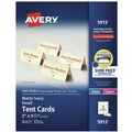 Copy & Printer Paper | Avery 05913 3.5 in. x 2 in. Small Tent Card - Ivory (160/Pack) image number 0