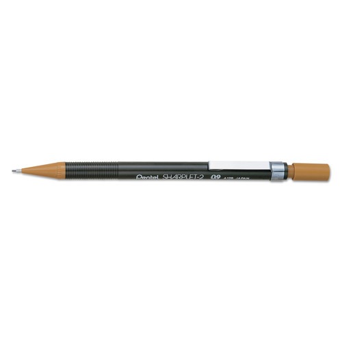 Pencils | Pentel A129E 0.9 mm HB (#2) Sharplet-2 Mechanical Pencil - Black Lead, Brown Barrel (1-Dozen) image number 0