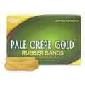 Rubber Bands | Alliance 20645 1 lbs. Box Size 64 0.04 in. Gauge Pale Crepe Gold Rubber Bands - Golden Crepe (1-Box) image number 0
