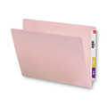 File Folders | Smead 25610 0.75 in. Expansion Shelf-Master Reinforced End Tab Colored Folders - Letter Size/Pink (100/Box) image number 2