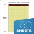 Notebooks & Pads | Ampad 22-143 Gold Fibre 8.5 in. x 11.75 in. Sheets 4 sq./in. Quadrille Rule Stapled with Perforated Sheets Pads - Canary (1-Pad) image number 2