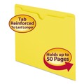 File Jackets & Sleeves | Smead 75511 Straight Tab Colored File Jackets with Reinforced Double-Ply Tab - Letter, Yellow (100/Box) image number 4