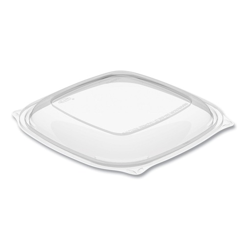 Bowls and Plates | Dart C2464BDL 8.5 in. x 8.5 in. x 0.5 in. PresentaBowls Pro Square Plastic Lids for 24 oz. to 32 oz. Bowls - Clear (63/Bag, 4 Bags/Carton) image number 0