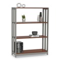 Office Desks & Workstations | Linea Italia LITTR735CH Trento Line 31.5 in. x 11.5 in. x 43.25 in. 4 Shelf Bookcase - Cherry image number 4