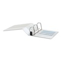 Binders | Universal UNV30754 4 in. Capacity 11 in. x 8.5 in. 3 Rings Deluxe Easy-to-Open D-Ring View Binder - White image number 1
