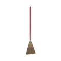 Brooms | Boardwalk BWK951TCT Corn Fiber Lobby/Toy Broom with 39 in. Wood Handle - Red/Yellow (12/Carton) image number 0