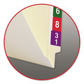 File Folders | Smead 24110 9.5 in. High Front Straight Tabs Letter Size 0.75 in. Expansion Heavyweight End Tab Folders - Manila (100/Box) image number 2