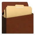 File Jackets & Sleeves | Pendaflex 060545 5.25 in. Expansion 1 Section Letter Size Elastic Cord Closure Premium Reinforced Expanding Wallet - Red Fiber image number 2
