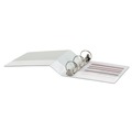 Binders | Universal UNV20992 3 in. Capacity 11 in. x 8-1/2 in. Round 3 Ring Economy View Binder - White image number 4