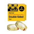 Packing Tapes | Scotch 665-2PK 1 in. Core 0.5 in. x 75 ft. Double-Sided Tape - Clear (2/Pack) image number 0