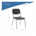 Office Chairs | Iceberg 64111 Rough n Ready 17.5 in. Seat Height Supports Up to 500 lbs. Stack Chair - Black Seat/Back/Base (4/Carton) image number 8