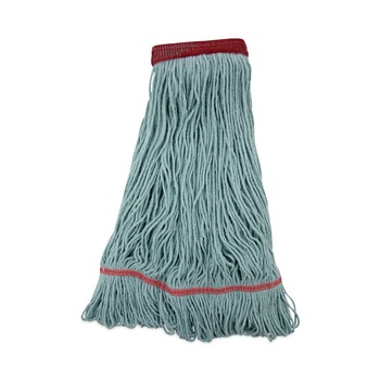 Boardwalk BWK1400LCT EchoMop with Looped-End Synthetic/Cotton Wet Mop Head - Large, Blue (12/Carton)