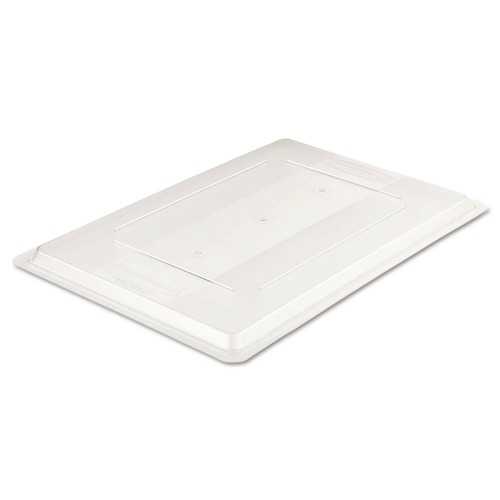 Cleaning Carts | Rubbermaid Commercial FG330200CLR 26 in. x 18 in. Food/Tote Box Lids - Clear image number 0