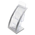 Filing Racks | Deflecto 693645 6.75 in. x 6.94 in. x 13.31 in. 3-Tier Literature Holder - Leaflet Size, Silver image number 2