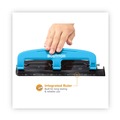 Staple Punches | PaperPro 2103 9/32 in. 12-Sheet EZ Squeeze Three-Hole Punch - Blue/Black image number 6