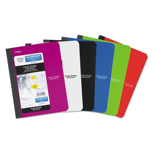 Notebooks & Pads | Five Star 09120 9.75 in. x 7.5 in. Sheets Medium/College Rule Composition Book - Random Assorted Cover Color image number 0