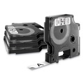 Labels | DYMO 2150471 D1 0.5 in. x 23 ft. Standard Labels - Black Print on White Tape (4/Pack) image number 0