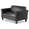 Office Furniture & Lighting | Alera ALERL22LS10B Reception Lounge Sofa Series 55.5 in. x 31.5 in. x 33.07 in. 2-Cushion Loveseat - Black image number 2