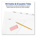 Dividers & Tabs | Avery 16825 5-Tab 11.13 in. x 9.25 in. Write and Erase Durable Plastic Dividers with Straight Pocket - White (1-Set) image number 2
