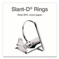 Binders | Cardinal 26341 11 in. x 8.5 in. 4 in. Capacity 3 Rings XtraLife ClearVue Non-Stick Slant-D Ring Binder - Black image number 3