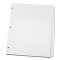 File Folders | Oxford 11314EE 11 in. x 8.5 in. 5-Tab Custom Label Tab Dividers with Self-Adhesive Tab Labels - White (25/Box) image number 1