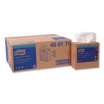 Tork 450175 1 Ply Heavy-Duty Paper Wiper - Unscented, White (900/Carton)