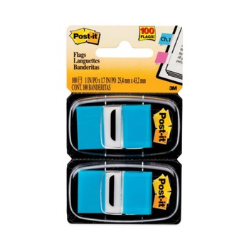 JUST LAUNCHED | Post-it Flags 680-BB2 Standard Page Flags in Dispenser - Bright Blue (50-Flags/Dispenser, 2-Dispensers/Pack)