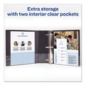 Back to School Sale | Avery 05710 3 Round Rings 1 in. Capacity 11 in. x 8.5 in. Economy View Binder - Black image number 3