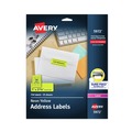 Labels | Avery 05972 1 in. x 2.63 in. High-Visibility Permanent Laser ID Labels - Neon Yellow (750/Pack) image number 0