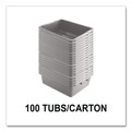 Cleaning Carts | Rubbermaid Commercial FG335192GRAY 17.3 in. x 7 in. x 21.5 in. Bus/Utility Box - Gray (1-Pallet) image number 3